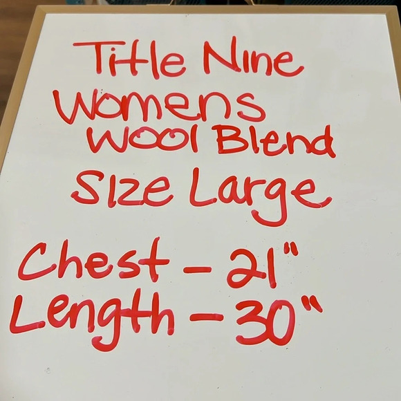 Title Nine Women’s Brown Wool Side Zip Knit Jacket Size Large - Picture 15 of 15